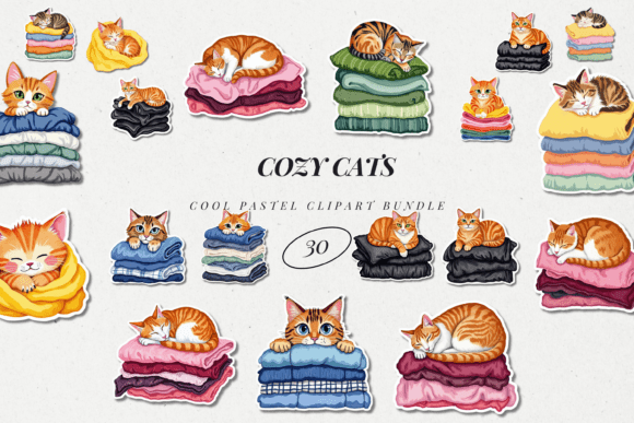 Download Watercolor Kitten Graphics - Premium Bundle