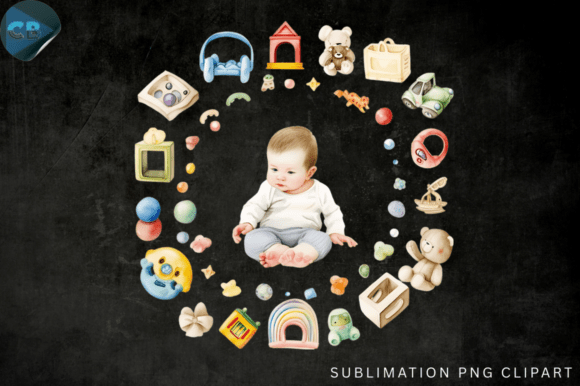 Download Baby with Toys PNG Clipart - Premium Resources